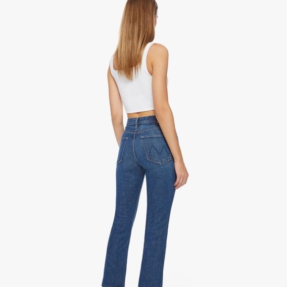 MOTHER Denim - NEW! MOTHER High Waisted The Tomcat Ankle Straight Leg Jean Dark Blue Wash 26